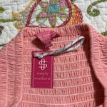 Simply Southern  womens large high elastic waist tiered short skirt light orange Photo 4