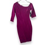 Lulus  Precious Thing Magenta‎ Asymmetrical Off The Shoulder Mini Dress Sz S NEW Photo 2