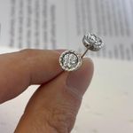 925 Silver Plated CZ Cubic Zirconia Stud Earrings for Men Women Photo 4