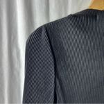 French Connection  Pleated high neck long sleeve blouse metallic black Photo 5