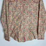 Wrangler Vtg 90s ladies Paisley Print button up long sleeve cotton shirt Small Photo 5