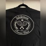 Lululemon Cotton French Terry Crewneck Pullover Tennis Club Black White Size M Photo 9