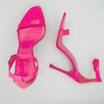 Amina Muaddi Kim Bubblegum Pink Patent Calf Leather Stiletto Strap Heels Size 39 Photo 8
