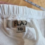 Flax  white linen wide leg cropped pants Lagenlook Minimalist Boho Photo 2