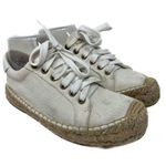 Soludos  White Tan Lace Up Platform Espadrille Sneakers 6 Photo 0