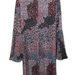 MSK Paisley Print Bell Sleeve Dress Size Large Photo 3