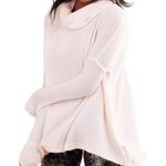 Free People  Oversize Split Back Thermal Top Women S Beige Juicy Boho Cottage NWT Photo 2