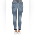 frame denim Le High Skinny Jeans in Langstone Acid Sandblasted Wash Blue | 26 Photo 3