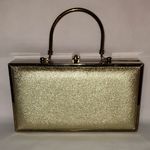 Vintage Lou Taylor Miami shimmery gold handbag purse Photo 0