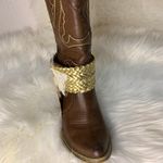 Handmade Removable Women’s Boot Band/Cuffs Gold Photo 4