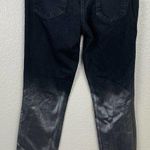 Level 99 Amber Black Distressed Ankle Jean Metallic Dip Dye Raw Hem Size 27 Photo 4