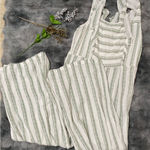 Hem & Thread Hem y thread Striped White Jumpsuit with Ruffle Details Photo 1