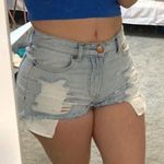 Aeropostale High Waisted Denim Shorts Photo 0