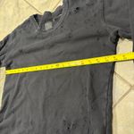 RtA Womens Black Distressed Holes Crewneck Sweatshirt Sz XS Grunge Goth Preppy Photo 5