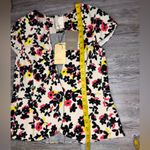 Elevenses  Anthropologie Dahlia Pressed Floral Blazer Vest Buttons Size 4 Small Photo 7