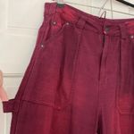 Free People Stay Awhile Carpenter Pants Mulberry Size 4 Purple Maroon Wide Leg Photo 4