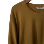 Double Zero Mustard Yellow Crew Neck Cropped Jersey Knit Sweater Top Large NEW Photo 2