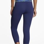 Fabletics ‎ Women L Salar Fold Over Waist Yoga Pant Dark Blue Photo 6