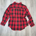 Women’s NWT Holiday Red Plaid Cotton Blend Button Down Long Sleeve Shirt XXL Size XL Photo 6