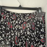Vintage New Frontier Skirt Top‎ Set Vintage Large Paisley Floral Rayon Western Black Photo 5