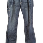 Ariat Rebar Mid Rise Straight Leg Denim Jeans Blue Women's Size 33 Photo 0