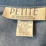 Petite Sophisticate Vintage 80s Studded Denim Structured Blouse Approx Size S/M Photo 1