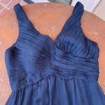 BHLDN  navy blue v-neck maxi dress bridesmaid gown sz xs   Photo 5