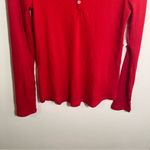 Sonoma  Henley Top Hyplad Red Long Sleeve V-Neck XS Photo 2