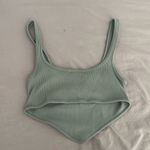 ZARA  sage green crop top Photo 1