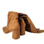 Nordstrom Rack  Tan Suede Square Toe Block‎ Heel Knee High Boots Women Size 5 Photo 8