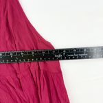 Free People Women Rasberry Red Mesh Illusion Peplum Blouse Size Medium Photo 3