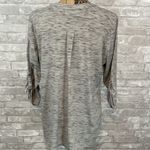 Avenue  Grey Space Dyed Henley Top Photo 4