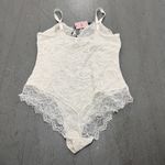 Pinsy Women's 1X Shaping Lace Shapesuit Ivory Full Body Shapewear Bodysuit Black Size XL Photo 1