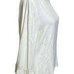 Reformation  Ivory Virginia Top Long Necklace Sleeves Blouse Womens Size L Flawed Photo 2