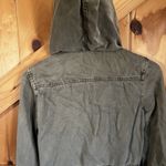 Max jeans  Women's Small Green Utility Jacket Military Drawstring Cinched Waste Photo 4