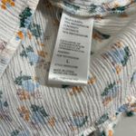 Democracy  Boho Floral Embroidered Peasant Top Large White Long Sleeve Blouse Photo 7