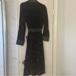 Victoria's Secret VICTORIA’S SECRET NWOT Velvet Floral Robe with Satin Trim Black Small Photo 7