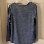 American Eagle  Soft & Sexy Plush Long Sleeve Shirt V-Neck Soft Size Small Blue Photo 3