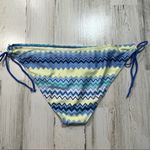 None Chevron Blouson Tankini Set Adjustable Spaghetti Straps Tie-Side Bottoms Photo 10