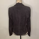 Cupcakes and Cashmere Mackenzie faux suede stretch open front draped jacket M Photo 4
