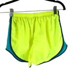 Nike  Womens Dri-Fit Running Shorts Yellow Blue XS Photo 1