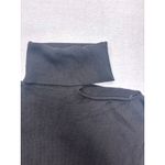 Paige  NWT Raundi S Black Wool Sweater Black Asymmetrical Cutout Turtleneck Knit Photo 4