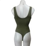 Abercrombie & Fitch Womens Green Rib Knit Sleeveless V-neck Bodysuit Tank Top XS Photo 1