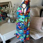 Jams World , colorful, sleeveless V-neck, fish party, vacation, tropical dress L Photo 3