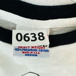 Bayside Heavyweight Ringer Cropped T Shirt The Beach Medium White Photo 7