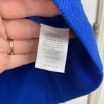 Talbots  electric blue cable knit button lambswool soft knit crewneck sweater M Photo 4