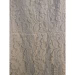 White lace short sleeve dress Size Large L V back stretch wedding event Photo 2