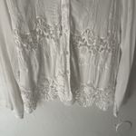 Y2k Women's Size Medium Dainty White Fairy‎ Romantic Sequin Light Sheer Blouse Photo 2