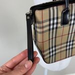 Vintage Plaid and Leather Shoulder Bag Tan Photo 2