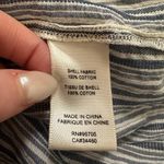 Rebecca Taylor  blue & white striped halter cotton off-the-shoulder top size 2 Photo 7